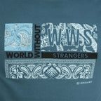 Men's World Without Strangers Print Tee - Slim Fit, Crew Neck, Cotton S - Shop Giordano