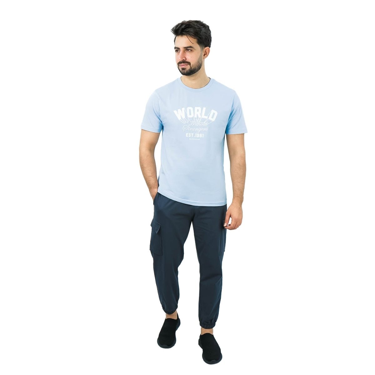 Men's World Without Strangers Print Tee - Slim Fit, Crew Neck, Cotton - Giordano