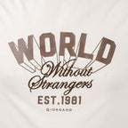 Men's World Without Strangers Print Tee - Slim Fit, Crew Neck, Cotton S - Shop Giordano