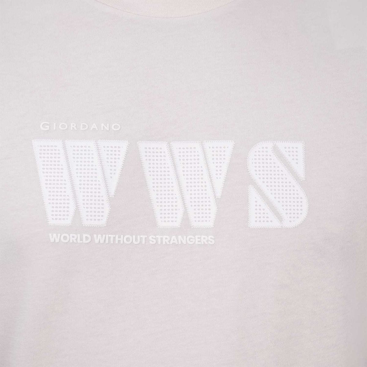 Men's World Without Strangers Print Tee - Slim Fit, Crew Neck, Cotton S - Shop Giordano