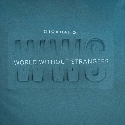 Men's World Without Strangers Print Tee - Slim Fit, Crew Neck, Cotton - Giordano