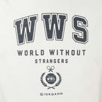 Men's World Without Strangers Print Tee - Slim Fit, Crew Neck, Cotton S - Shop Giordano