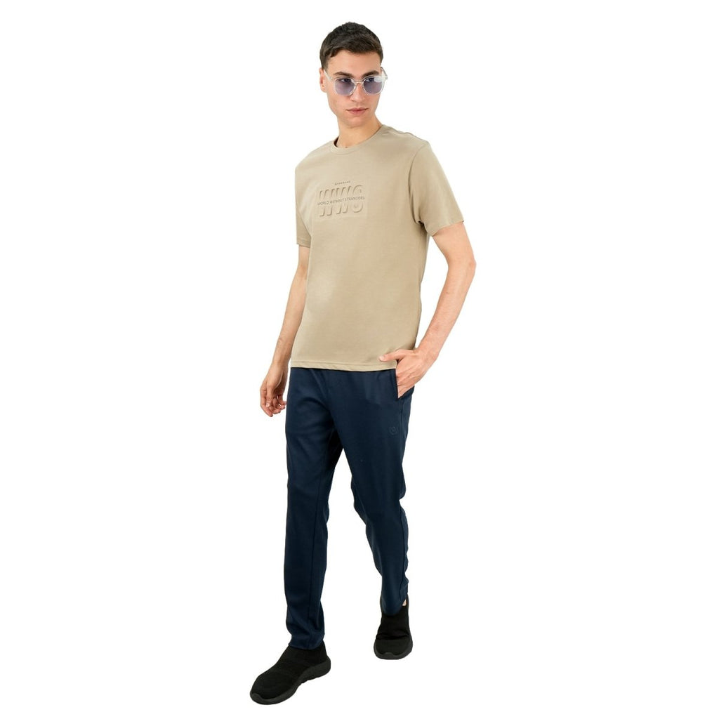 Giordano Men's World Without Strangers Print Tee - Slim Fit, Crew Neck, Cotton - Premium Print Tee