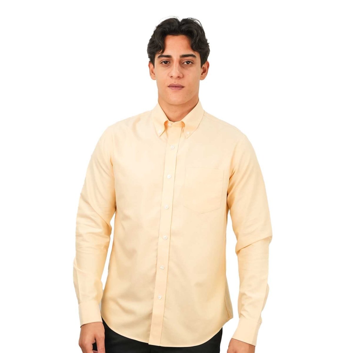 Men's Wrinkle - Free Cotton Oxford Long Sleeve Shirt - Giordano