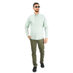 Giordano Men's Wrinkle-Free Cotton Oxford Long Sleeve Shirt - Premium Shirts