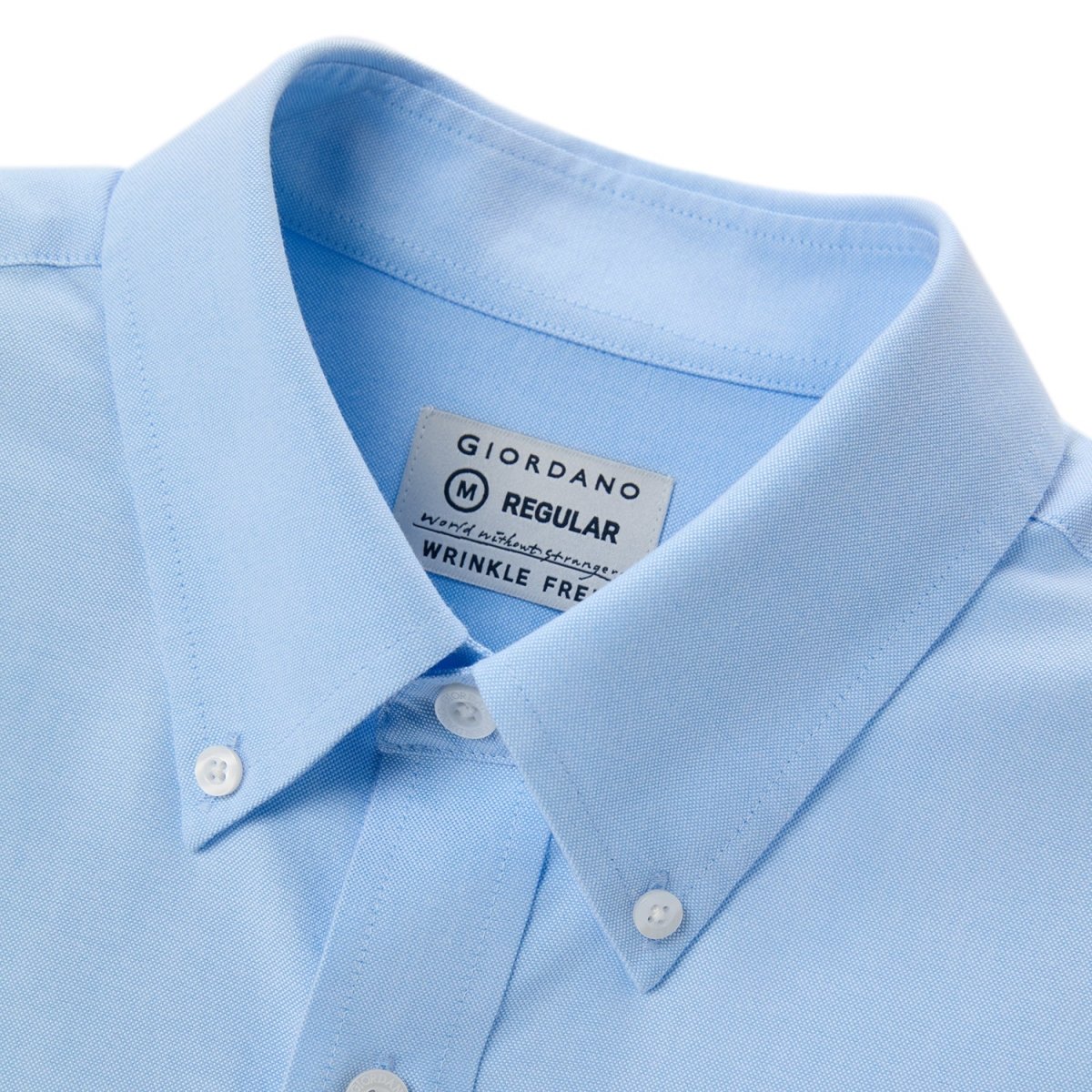 Men's Wrinkle - Free Cotton Oxford Long Sleeve Shirt S - Shop Giordano