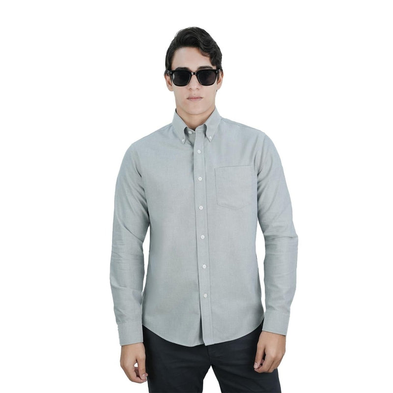 Men's Wrinkle - Free Cotton Oxford Long Sleeve Shirt S - Shop Giordano