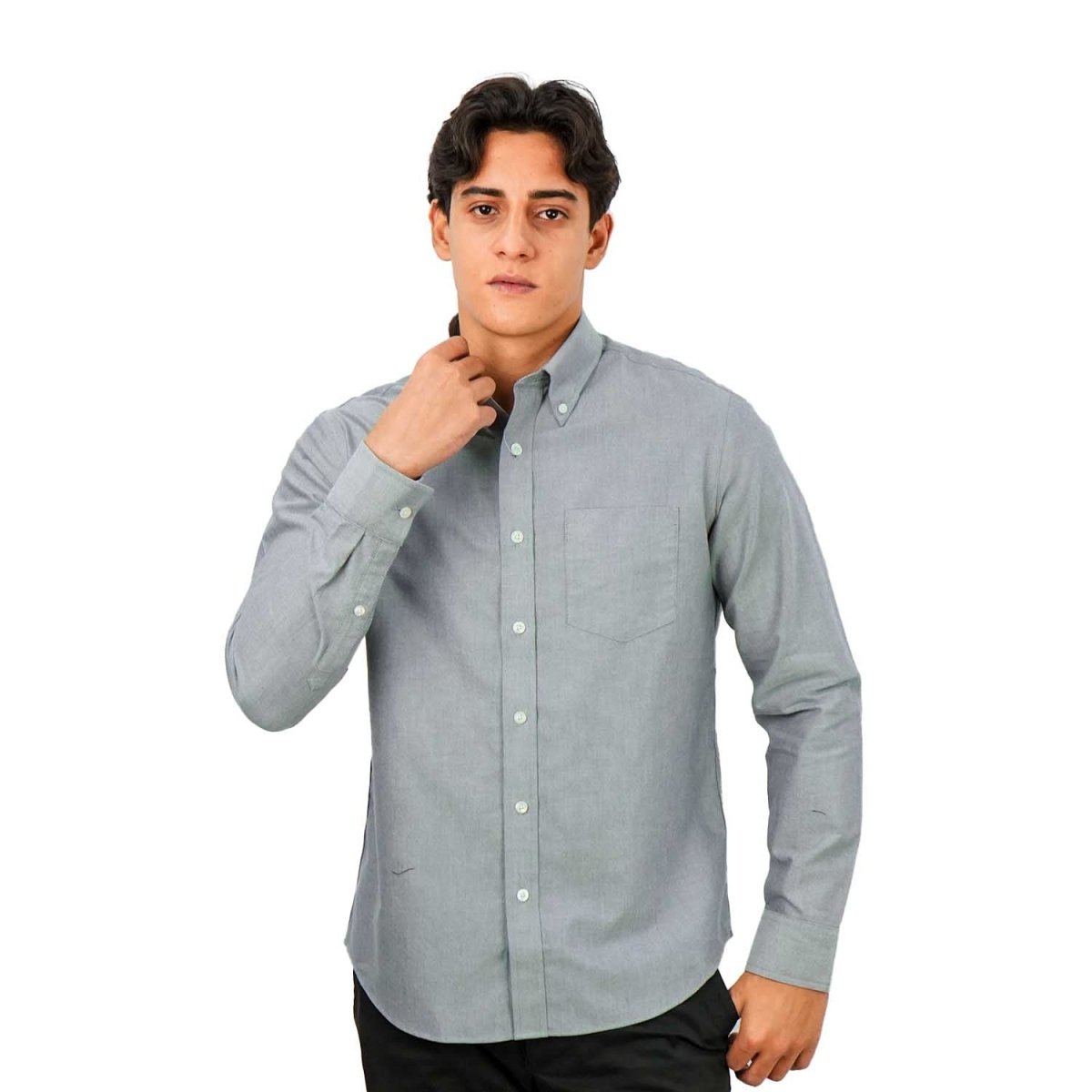 Men's Wrinkle - Free Cotton Oxford Long Sleeve Shirt - Giordano