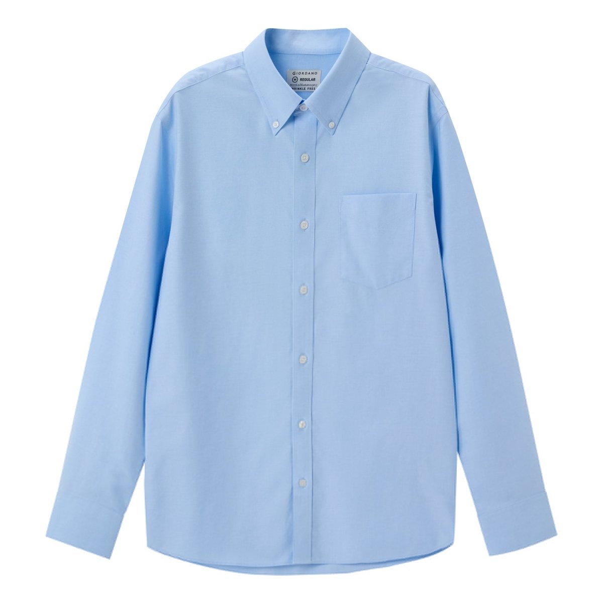 Men's Wrinkle - Free Cotton Oxford Long Sleeve Shirt S - Shop Giordano