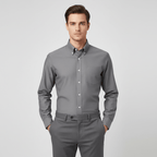 Men's Wrinkle - Free Cotton Oxford Long Sleeve Shirt S - Shop Giordano