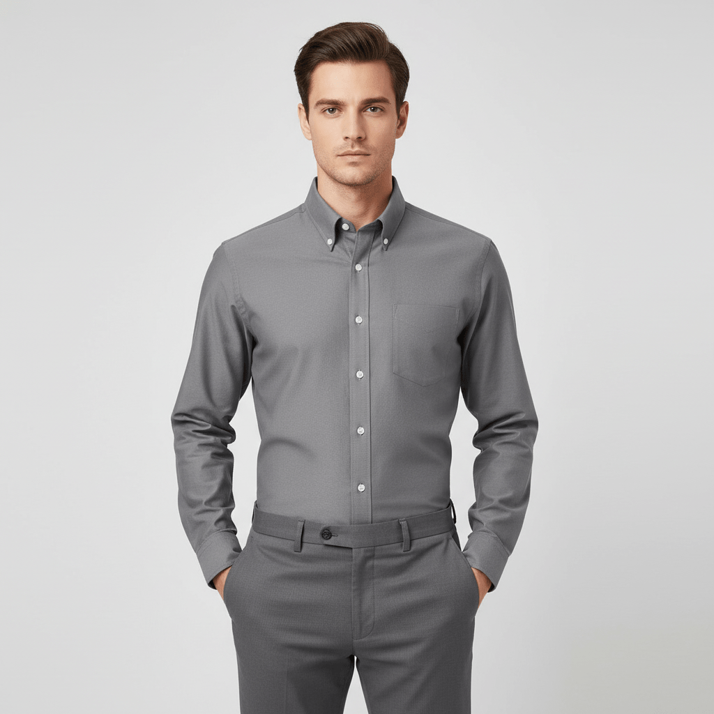 Men's Wrinkle - Free Cotton Oxford Long Sleeve Shirt S - Shop Giordano