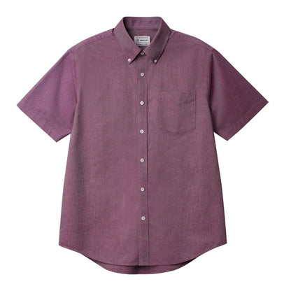 Men's Wrinkle Free Cotton Oxford Short Sleeve Shirt - Giordano