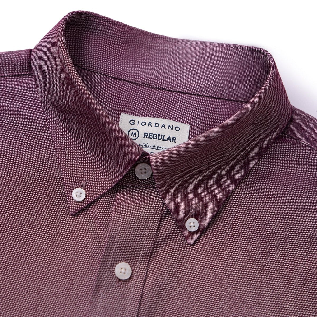 Giordano Men's Wrinkle Free Cotton Oxford Short Sleeve Shirt - Premium Shirts