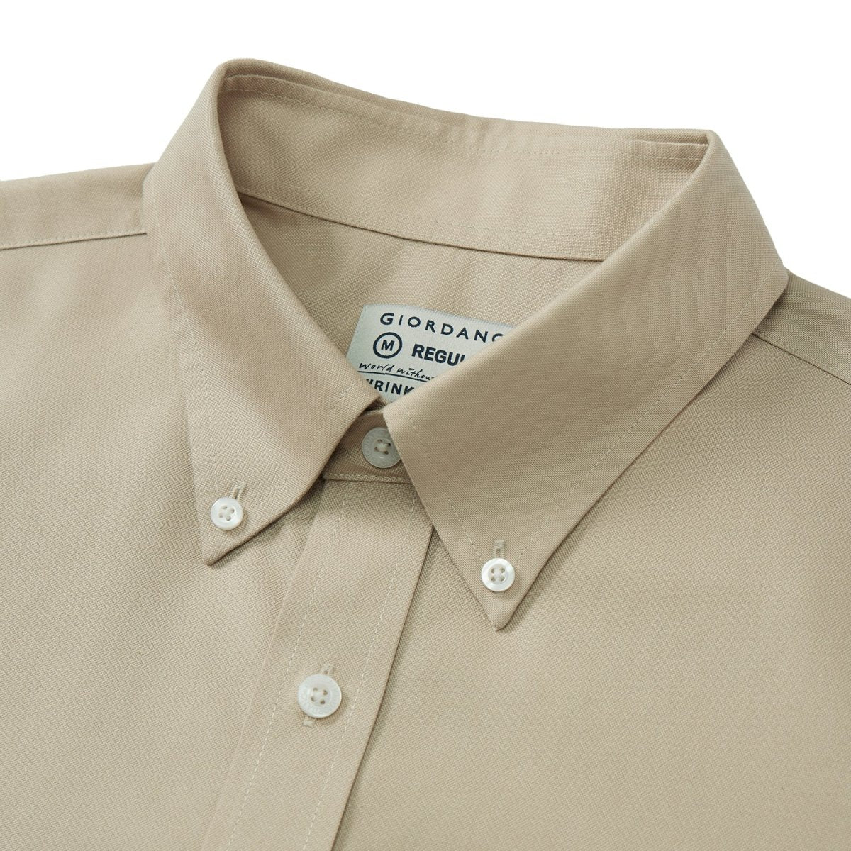 Giordano Men's Wrinkle Free Cotton Oxford Short Sleeve Shirt - Premium Shirts