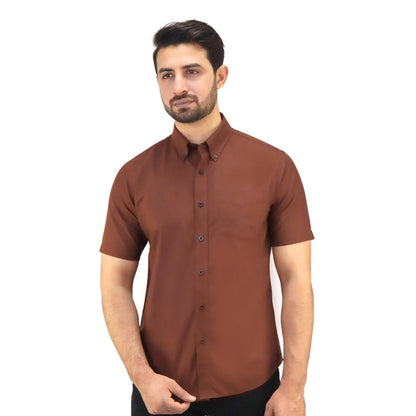 Men's Wrinkle Free Cotton Oxford Short Sleeve Shirt - Giordano