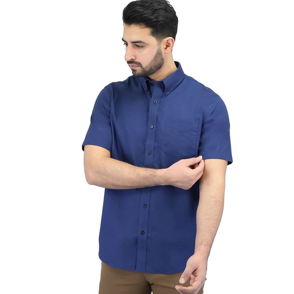 Men's Wrinkle Free Cotton Oxford Short Sleeve Shirt S - Shop Giordano