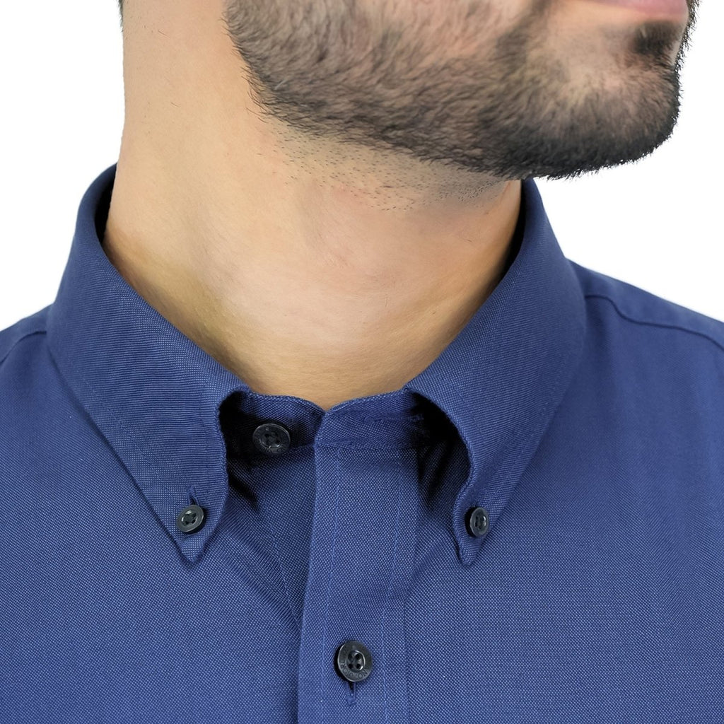 Men's Wrinkle Free Cotton Oxford Short Sleeve Shirt S - Shop Giordano