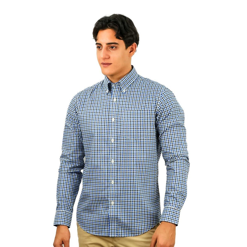 Men's Wrinkle Free Cotton Shirt: Comfort & Style S - Shop Giordano