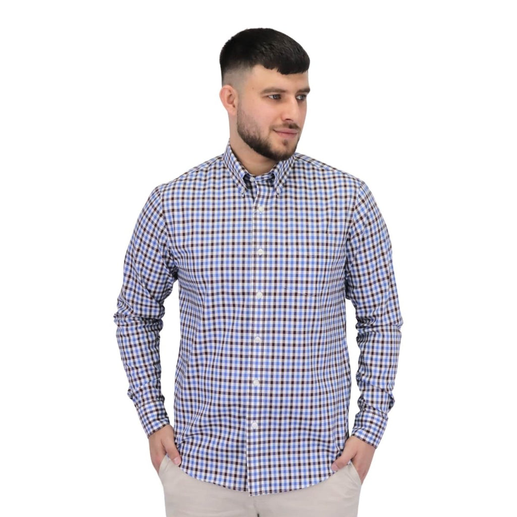 Men's Wrinkle Free Cotton Shirt: Comfort & Style S - Shop Giordano