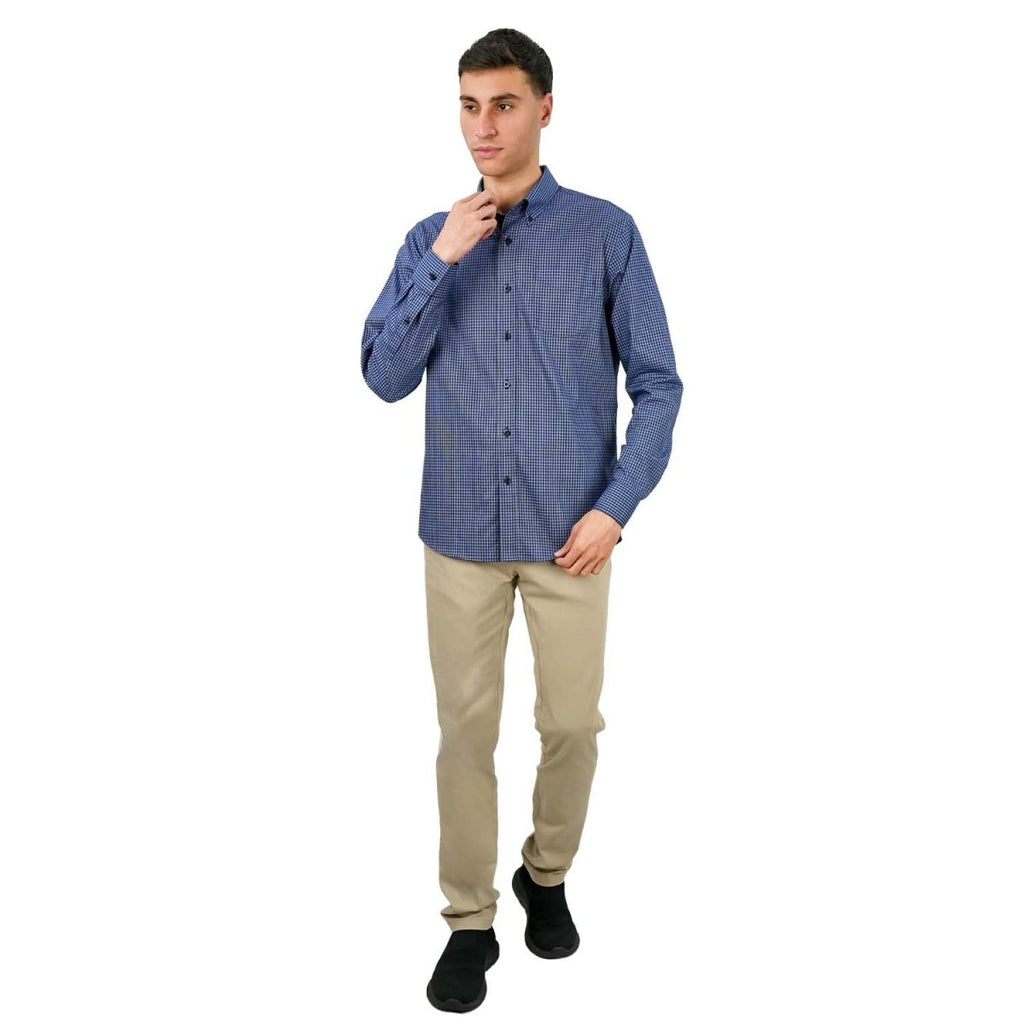 Giordano Men's Wrinkle-Free Long Sleeve Cotton Oxford Shirt - Premium Shirts
