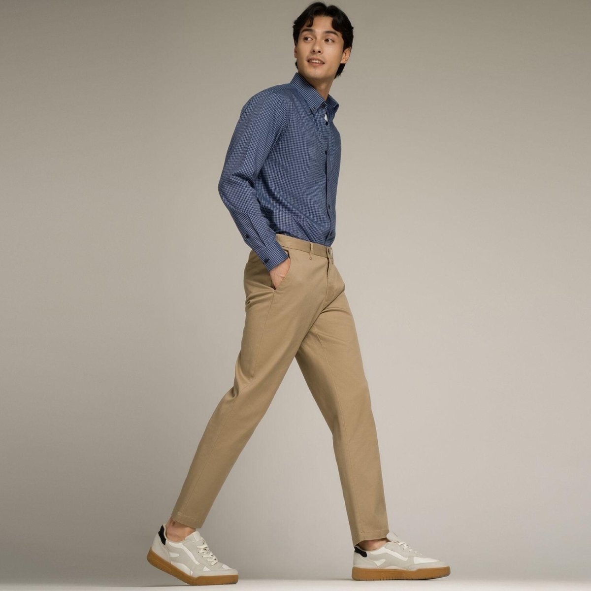 Giordano Men's Wrinkle-Free Long Sleeve Cotton Oxford Shirt - Premium Shirts