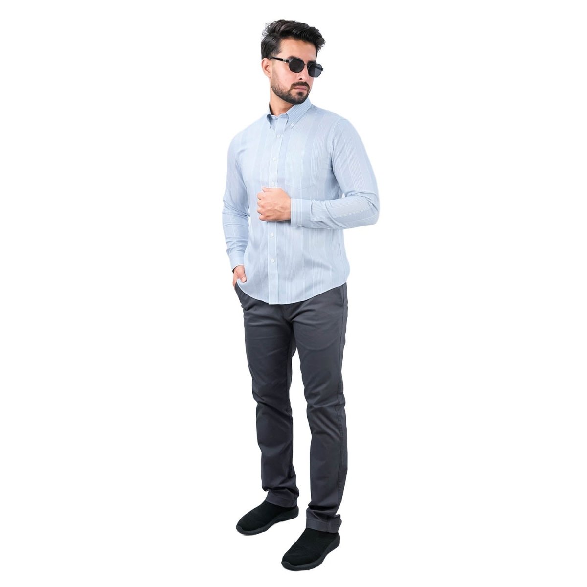 Men's Wrinkle - Free Long Sleeve Cotton Oxford Shirt - Giordano