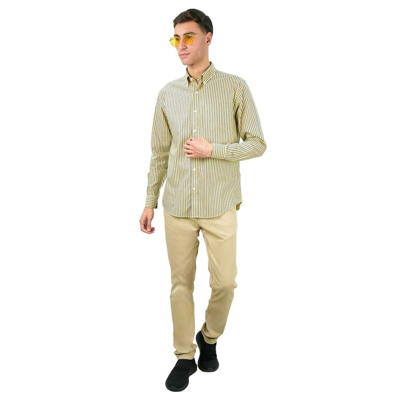 Giordano Men's Wrinkle-Free Long Sleeve Cotton Oxford Shirt - Premium Shirts
