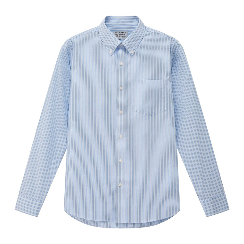 Giordano Men's Wrinkle - Free Long Sleeve Cotton Oxford Shirt - first_variant_option_2 Premium Shirts for Giordano