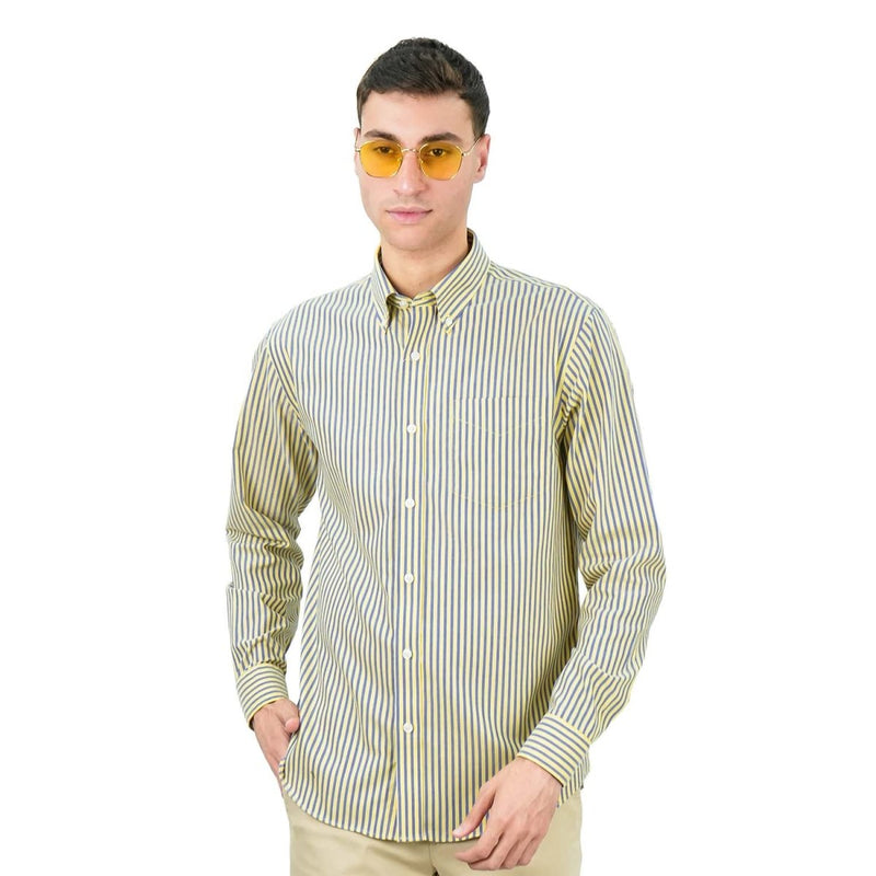 Giordano Men's Wrinkle-Free Long Sleeve Cotton Oxford Shirt - Premium Shirts