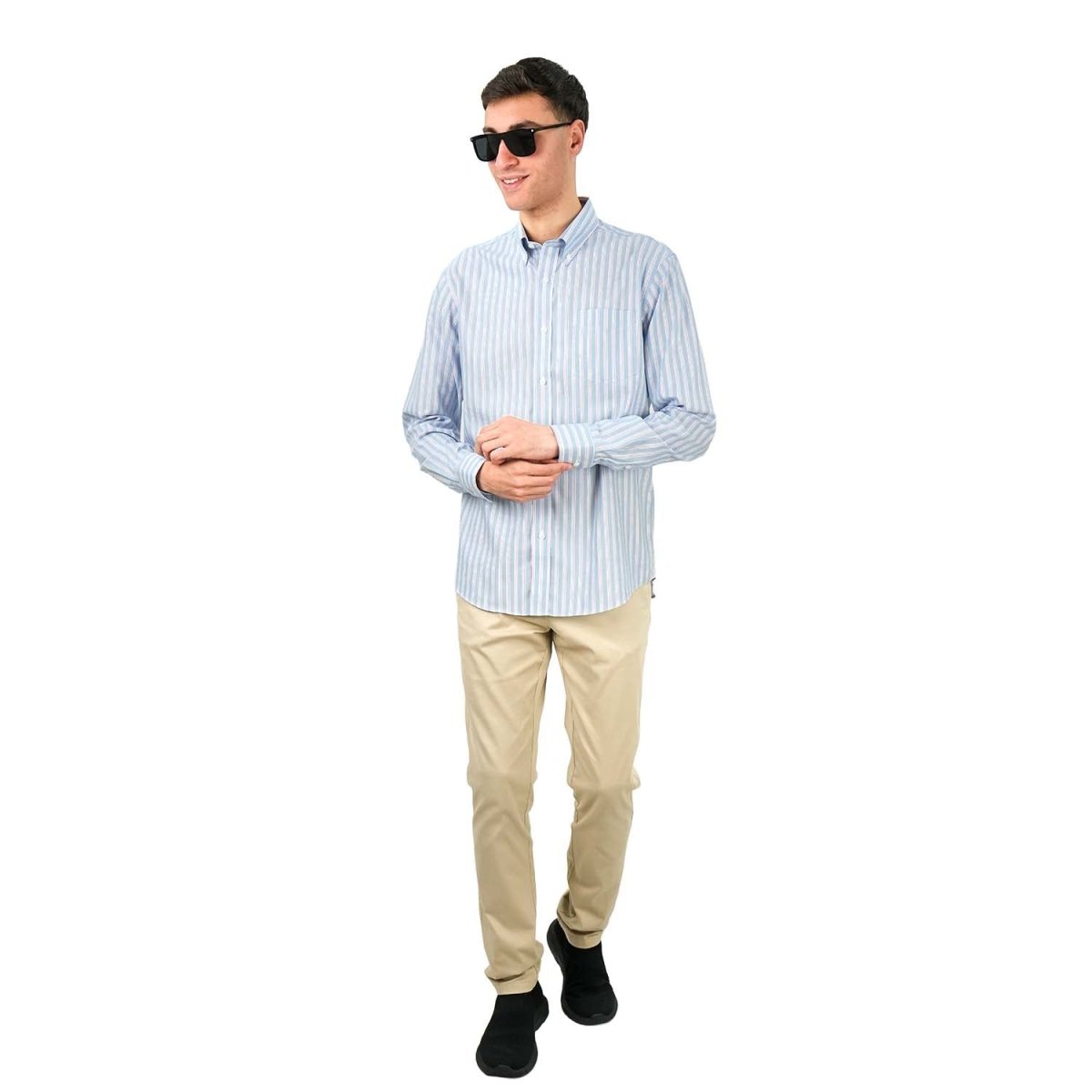 Men's Wrinkle - Free Long Sleeve Cotton Oxford Shirt - Giordano