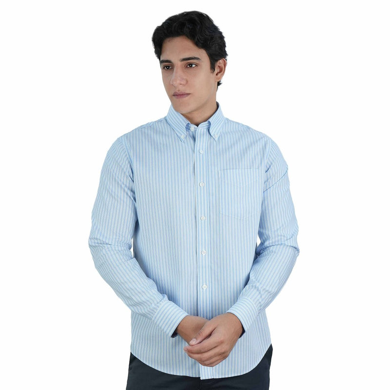 Men's Wrinkle - Free Long Sleeve Cotton Oxford Shirt S - Shop Giordano