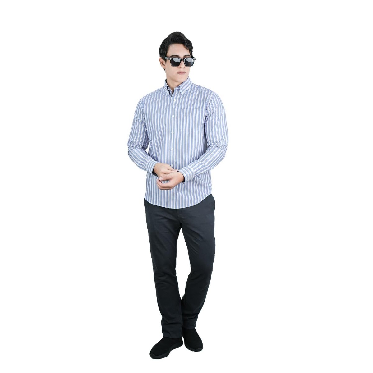 Men's Wrinkle - Free Long Sleeve Cotton Oxford Shirt S - Shop Giordano