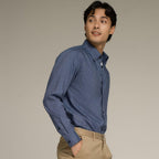 Giordano Men's Wrinkle-Free Long Sleeve Cotton Oxford Shirt - Premium Shirts