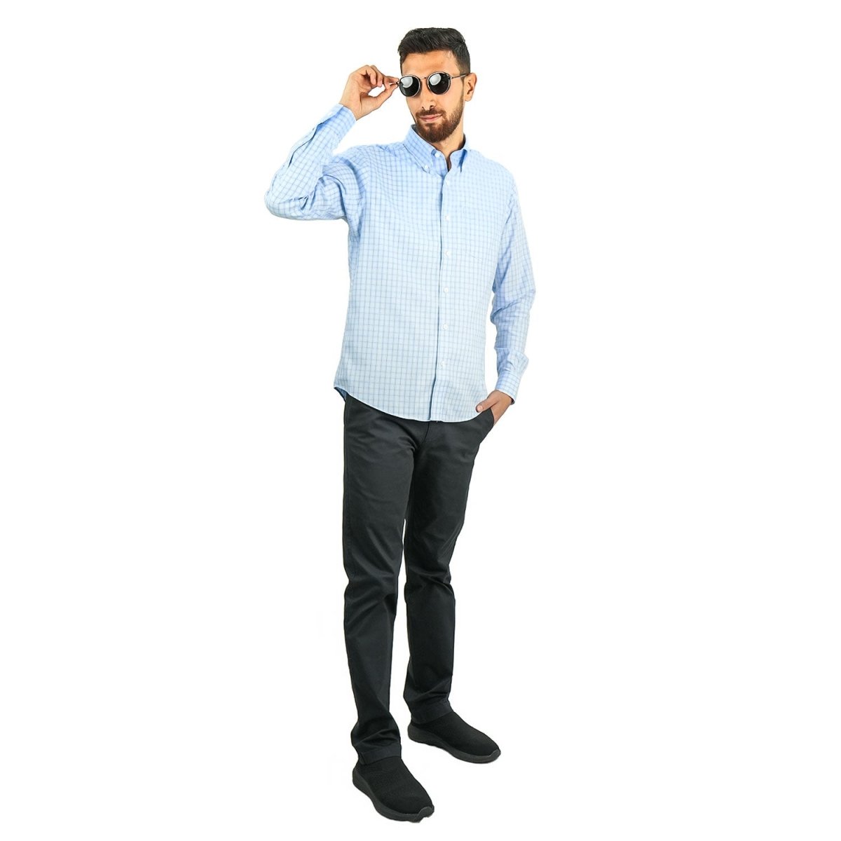 Men's Wrinkle - Free Long Sleeve Cotton Oxford Shirt - Giordano