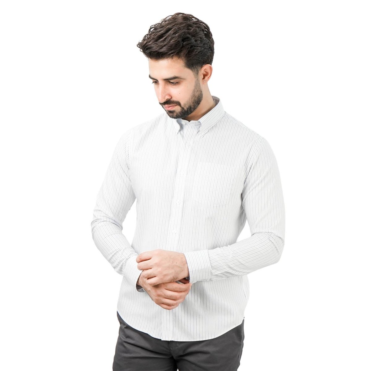 Men's Wrinkle - Free Long Sleeve Cotton Oxford Shirt - Giordano