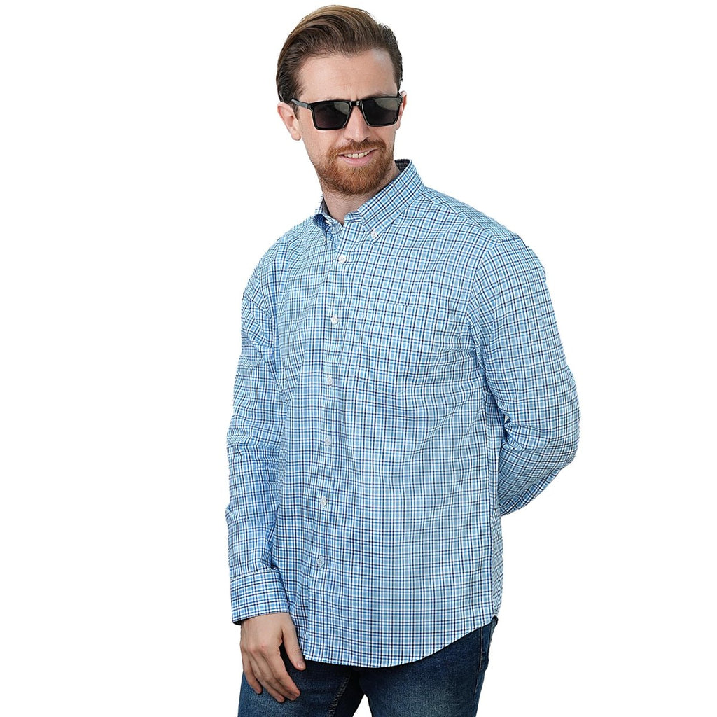 Men's Wrinkle - Free Long Sleeve Cotton Oxford Shirt S - Shop Giordano