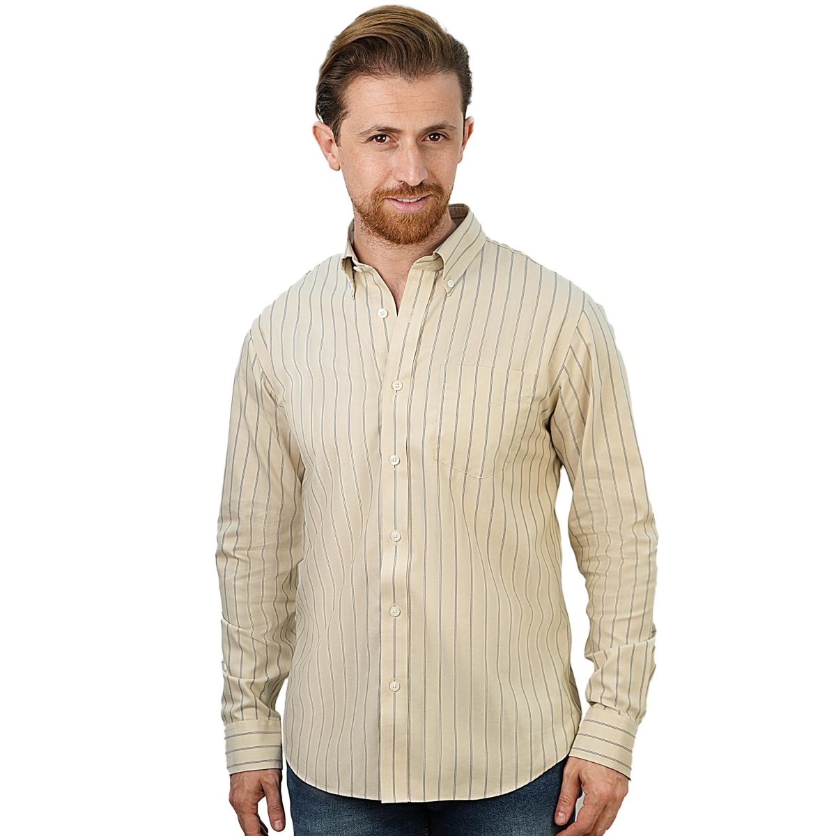 Men's Wrinkle - Free Long Sleeve Cotton Oxford Shirt S - Shop Giordano