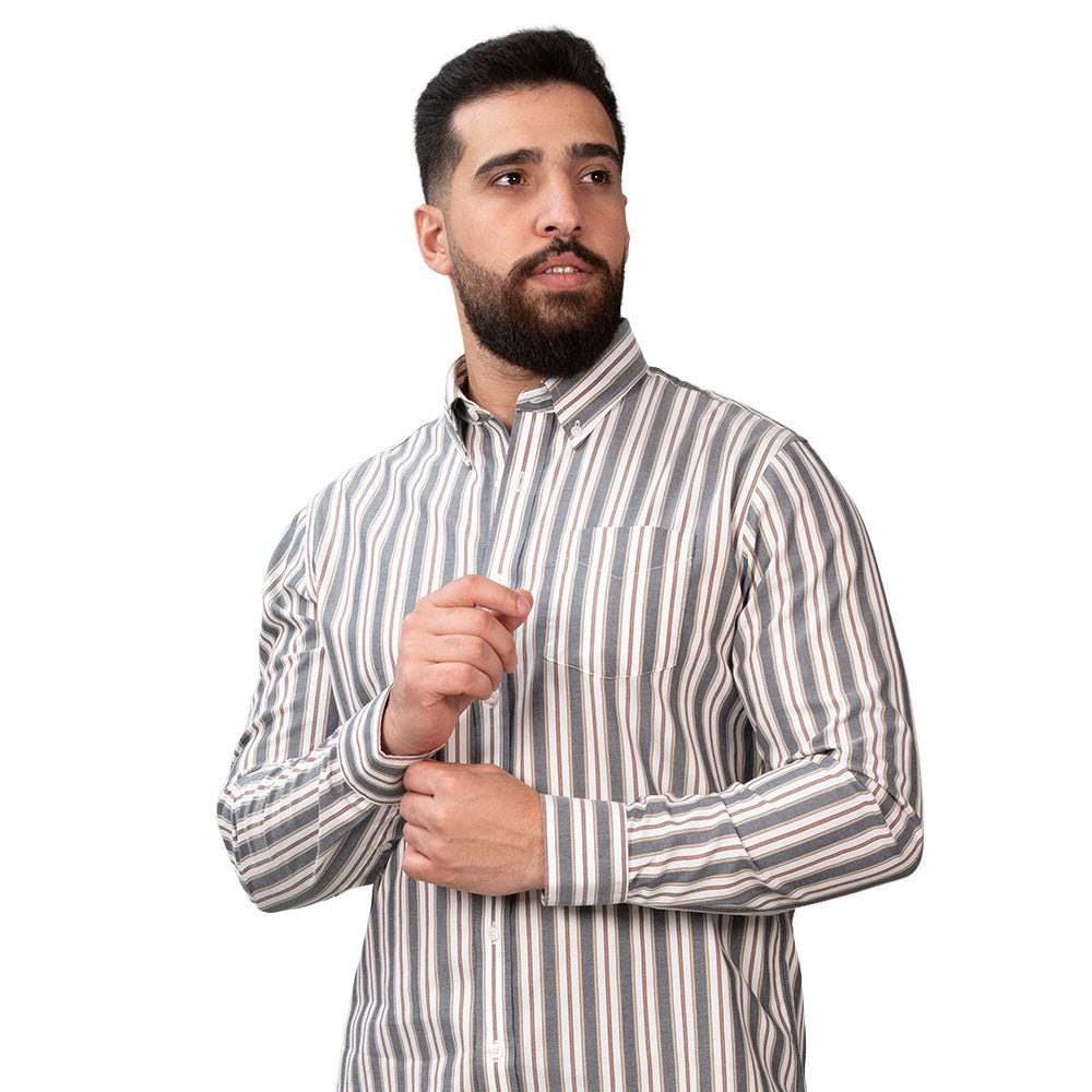 Men's Wrinkle - Free Long Sleeve Cotton Oxford Shirt S - Shop Giordano