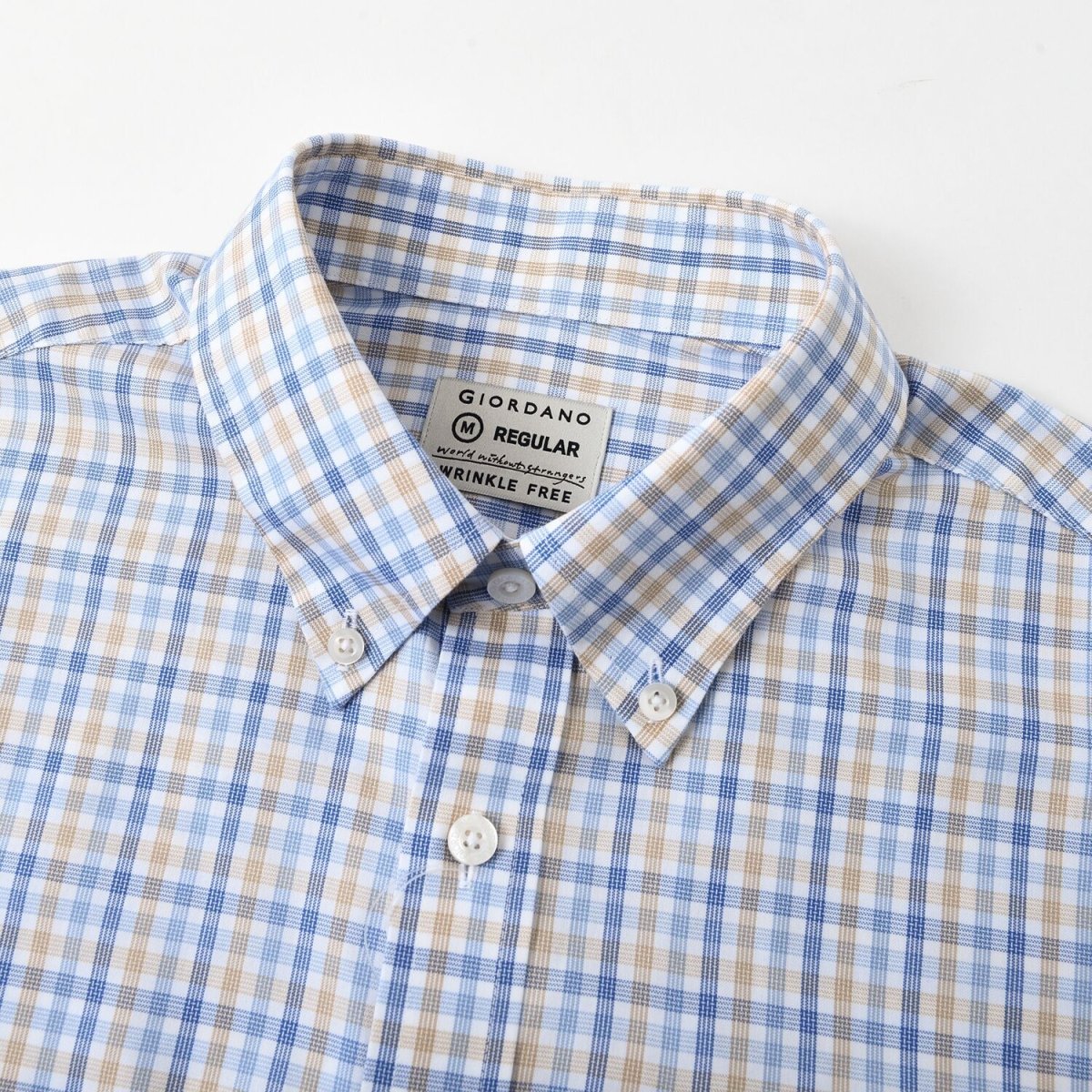 Men's Wrinkle - Free Long Sleeve Cotton Oxford Shirt S - Shop Giordano
