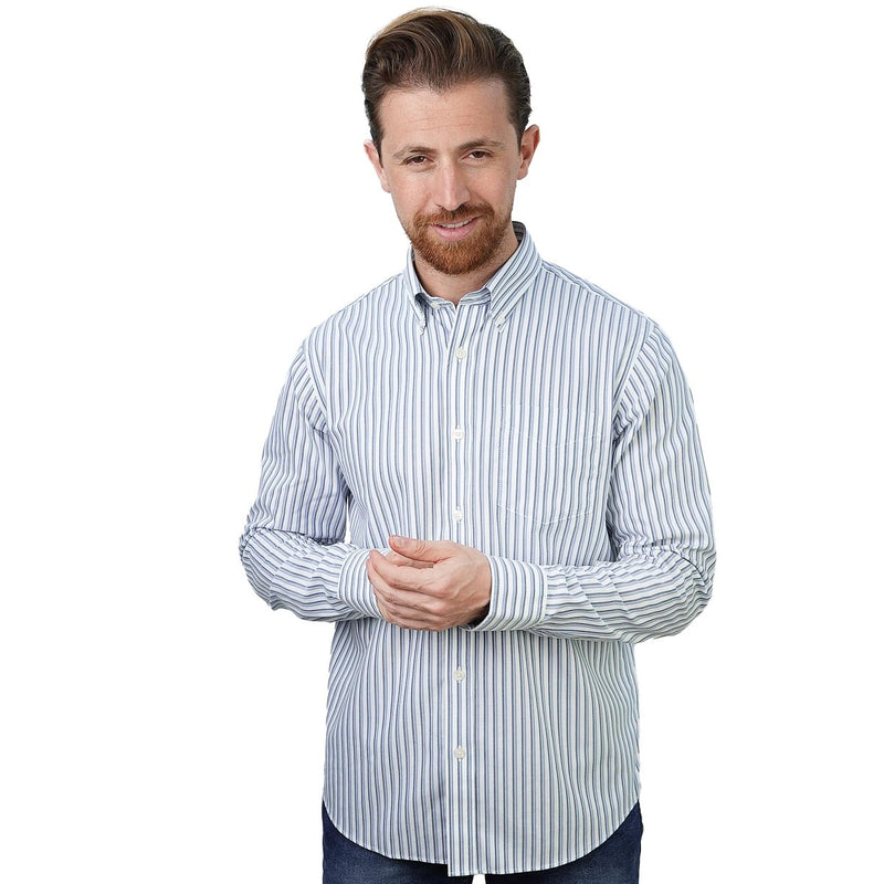 Giordano Men's Wrinkle - Free Long Sleeve Cotton Oxford Shirt - first_variant_option_2 Premium Shirts for Giordano