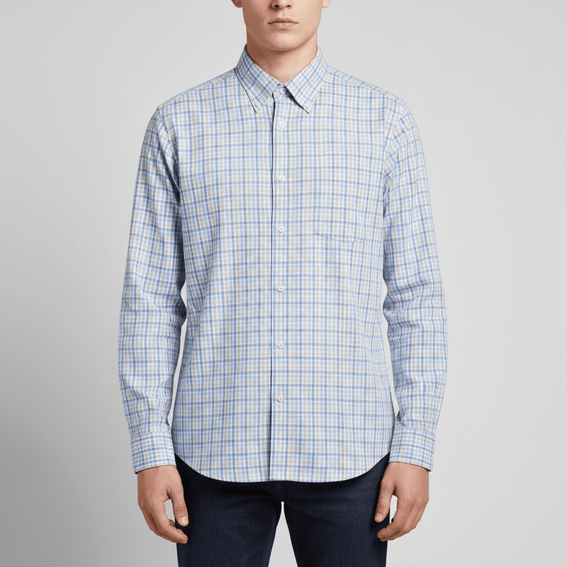 Giordano Men's Wrinkle - Free Long Sleeve Cotton Oxford Shirt - first_variant_option_2 Premium Shirts for Giordano
