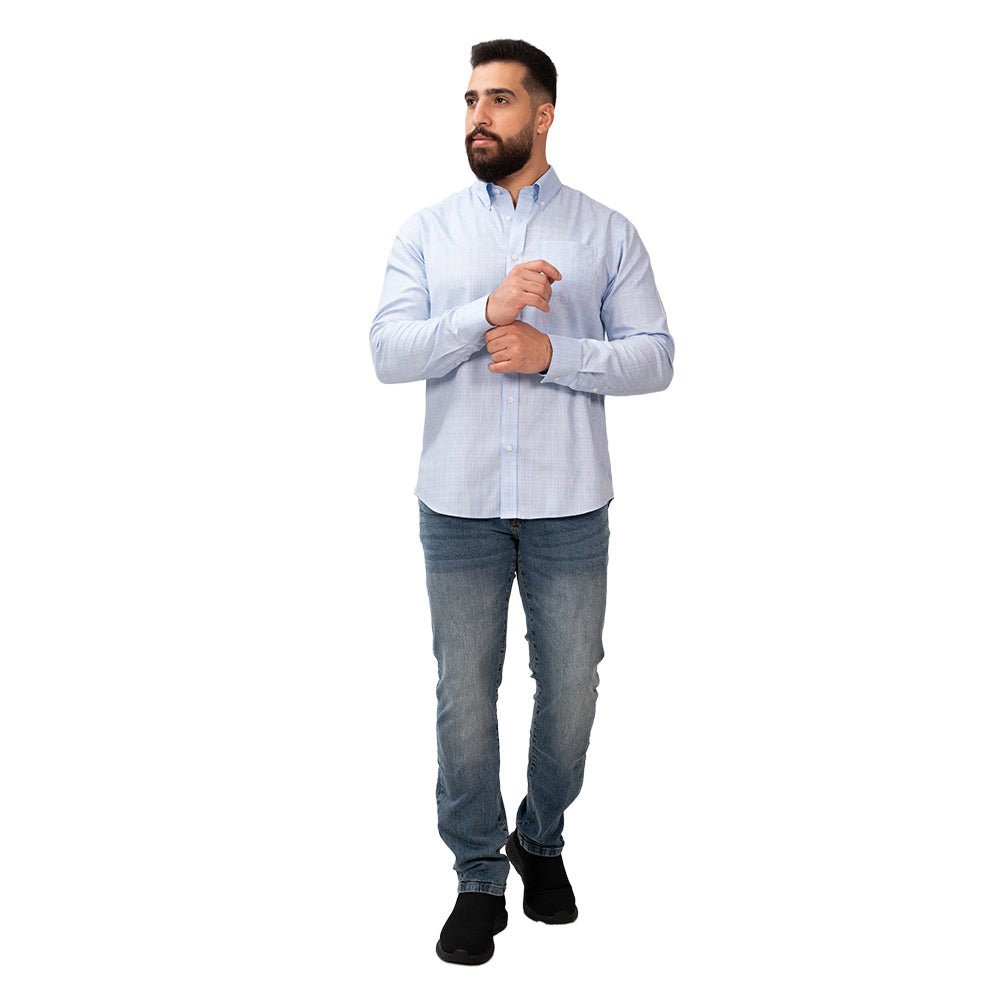 Men's Wrinkle - Free Long Sleeve Cotton Oxford Shirt S - Shop Giordano