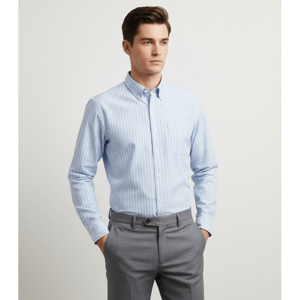 Men's Wrinkle - Free Long Sleeve Cotton Oxford Shirt S - Shop Giordano