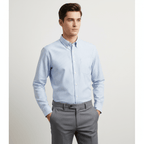Men's Wrinkle - Free Long Sleeve Cotton Oxford Shirt S - Shop Giordano