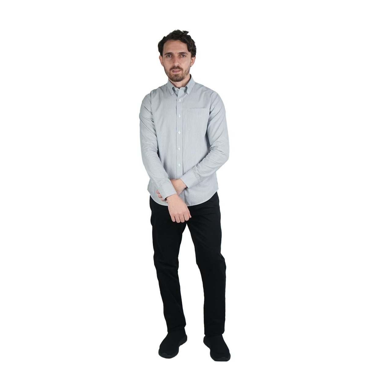 Men's Wrinkle - Free Long Sleeve Cotton Oxford Shirt S - Shop Giordano