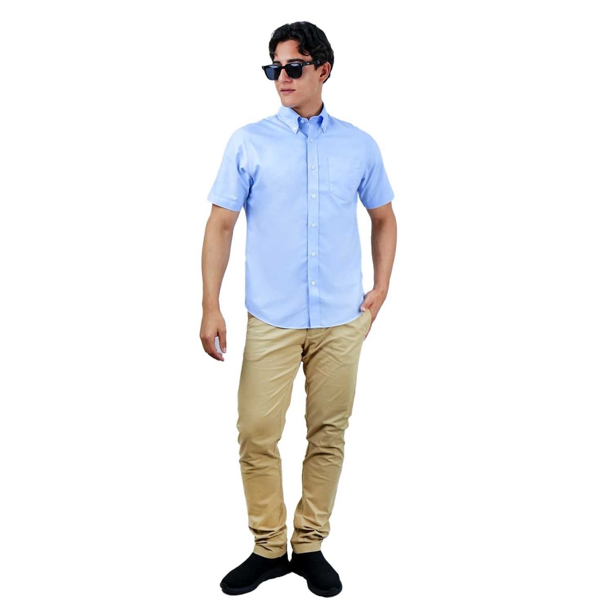 Men's Wrinkle - Free Short Sleeve Cotton Oxford Shirt - Giordano