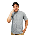Men's Wrinkle - Free Short Sleeve Cotton Oxford Shirt S - Shop Giordano