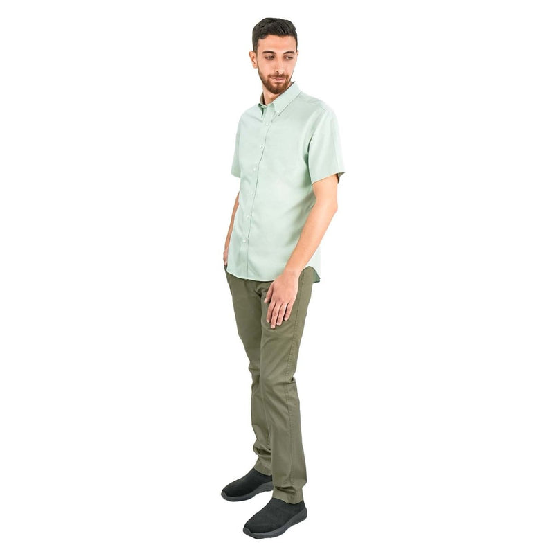 Men's Wrinkle - Free Short Sleeve Cotton Oxford Shirt S - Shop Giordano
