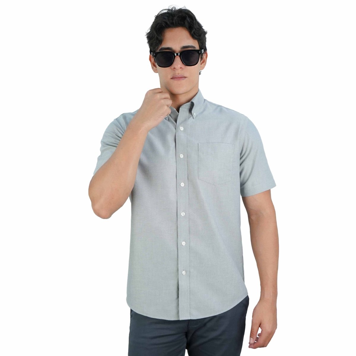 Men's Wrinkle - Free Short Sleeve Cotton Oxford Shirt S - Shop Giordano