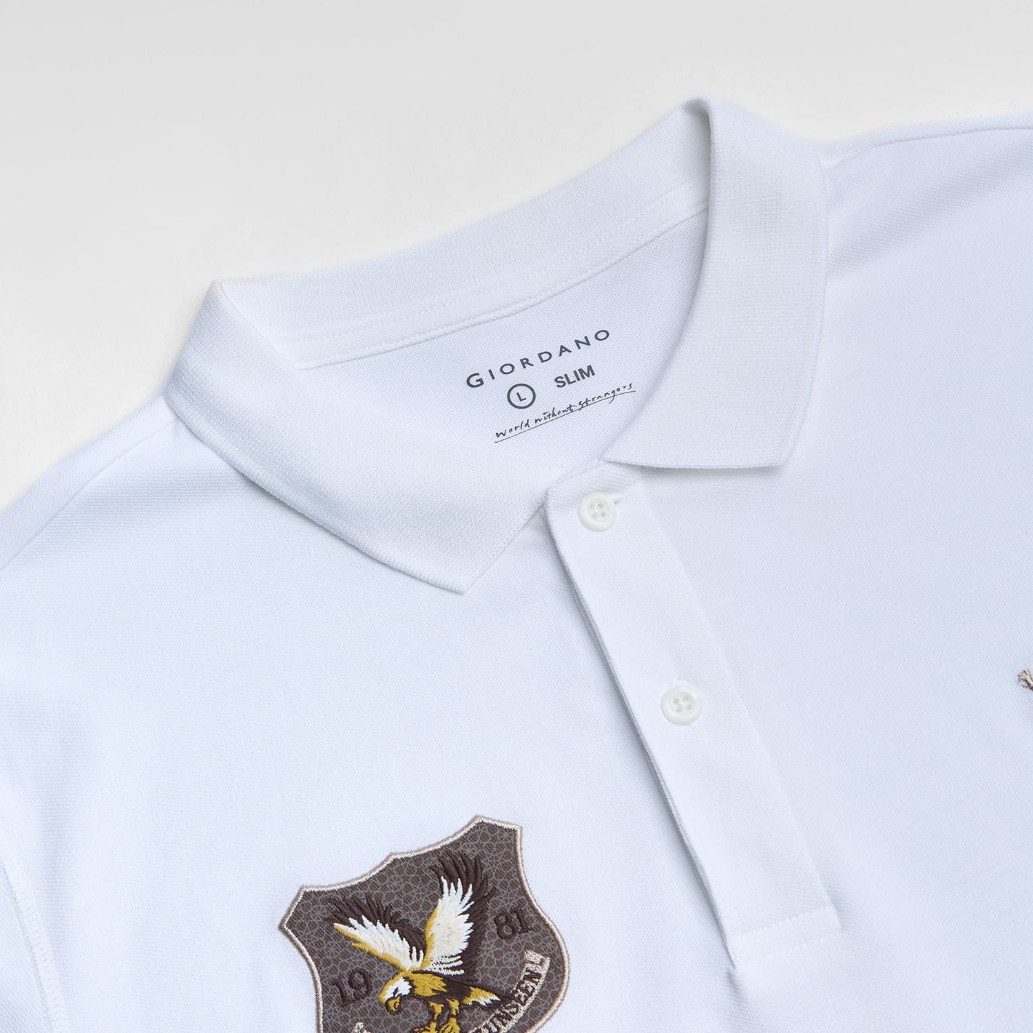 Men’s Cotton Pique Bold Polo with Embroidery